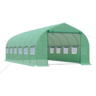 Invernadero Túnel Metal PE 6 × 3 × 2 m Outsunny