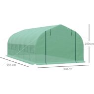Invernadero Túnel Metal PE 6 × 3 × 2 m Outsunny - Imagen 4