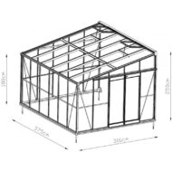 Invernadero Adosado Aluminio Cristal 11,85 m² Green Protect Luxe - Imagen 5