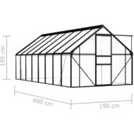 Invernadero Greenhouse House 190 × 490 × 125/195 cm WooDlan - Imagen 3