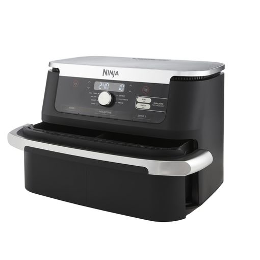 Ninja Freidora de Aire Independiente Doble 2470 W 10,4 L Negro y Acero Inoxidable AF500EU