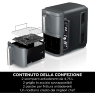 Ninja SL400EU Cassetto Doppio Freidora de Aire Verticale 9,5 L 2470 W Nero - Imagen 3