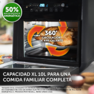 Breville VDF127X Asador y Freidora de Aire Halógeno 10 L 2000 W Negro y Gris - Imagen 2